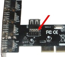 PCI usb card adapter with 9 pin header connector